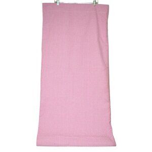 Pottery Barn Kids Girls Nursery Pink White Gingham Blackout Curtain Panel 44x84